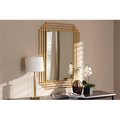 Baxton Studio Baxton Studio RXW-6233 Kalinda Art Deco Antique Gold Finished Rectangular Accent Wall Mirror RXW-6233